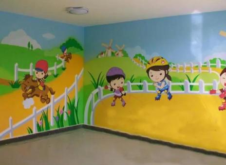 舞钢幼儿园墙体彩绘制作流程及注意事项